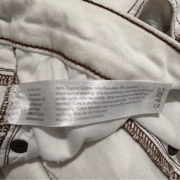 EILEEN FISHER Sz 8 Soft Denim Contrasting Stitch Slim Leg Mid-Rise Jeans - Picture 12 of 12